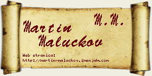 Martin Maluckov vizit kartica